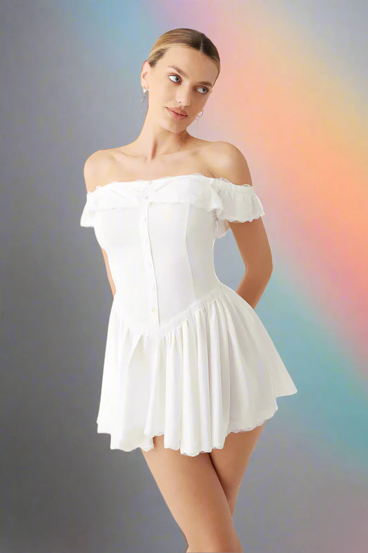 CHARLI MINI DRESS / WHITE